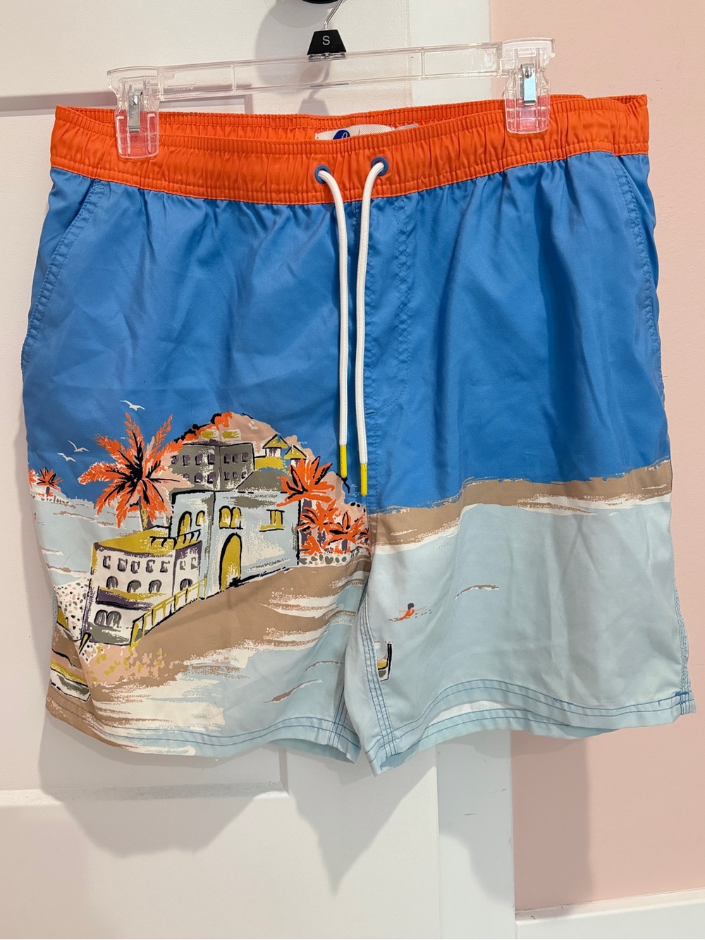 Boden men's shorts swim trunks island print size medium